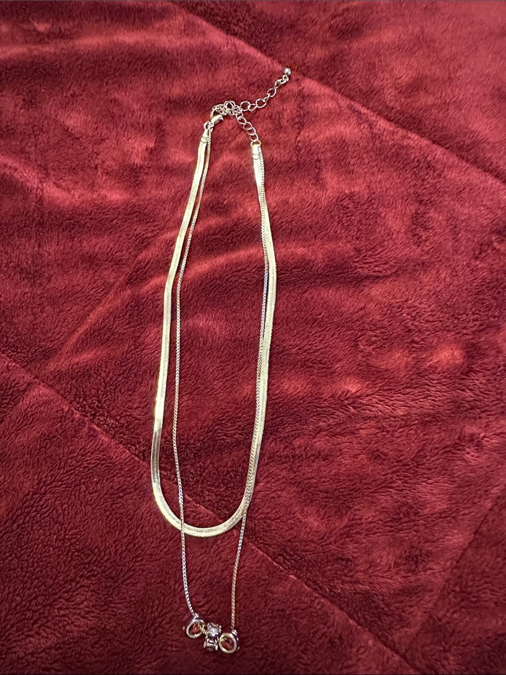 Francesca’s Layered Gold-Tone Women's Necklace with Pendant Accents